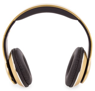 Cascos dorados bluetooth personalizados